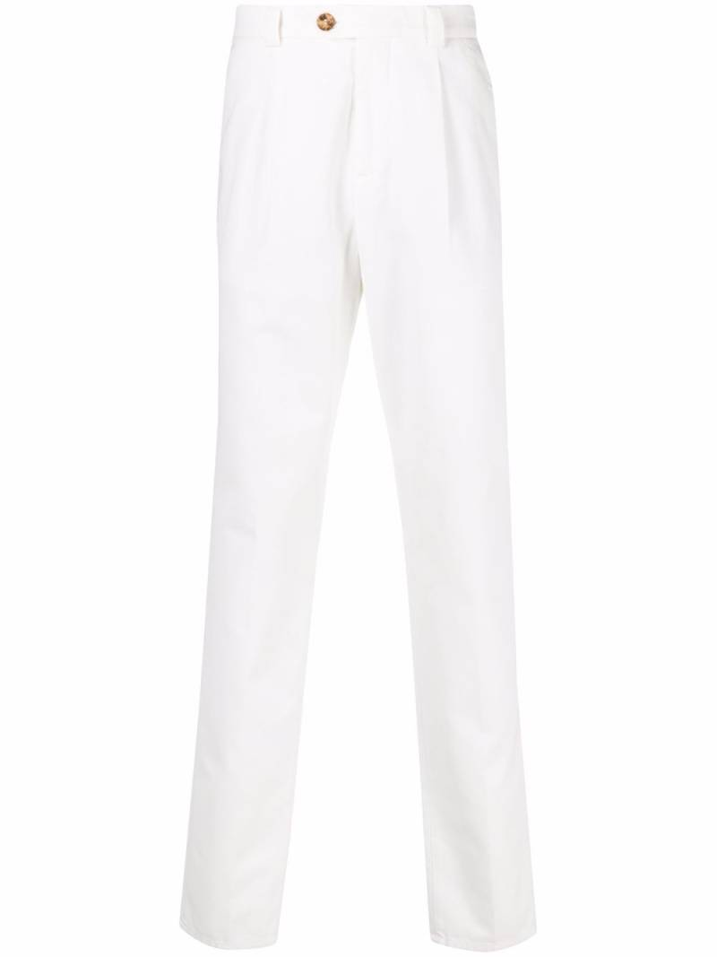 Brunello Cucinelli straight-leg chino trousers - White von Brunello Cucinelli