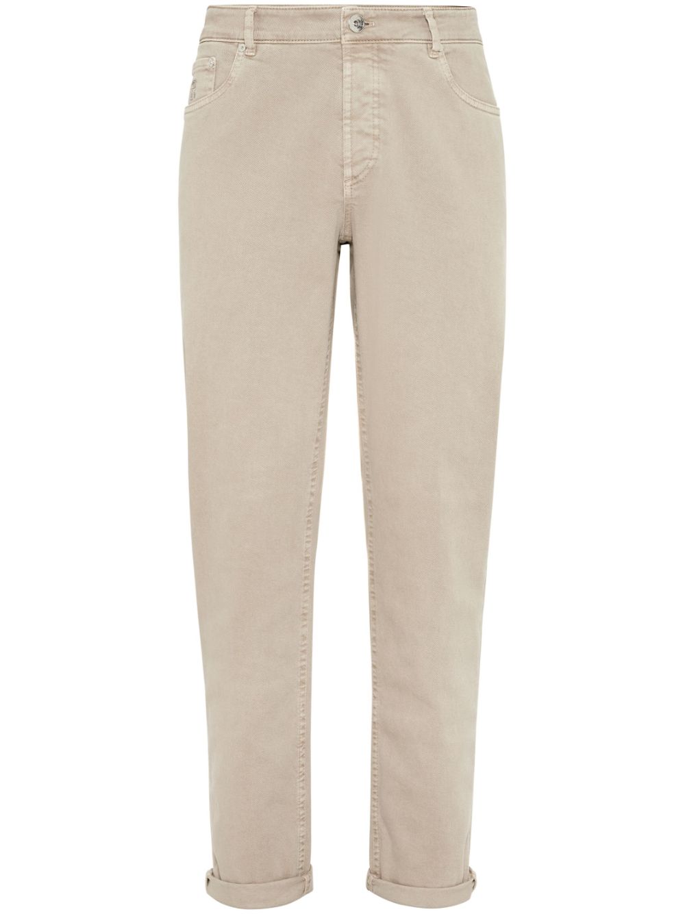 Brunello Cucinelli straight-leg cotton jeans - Neutrals von Brunello Cucinelli