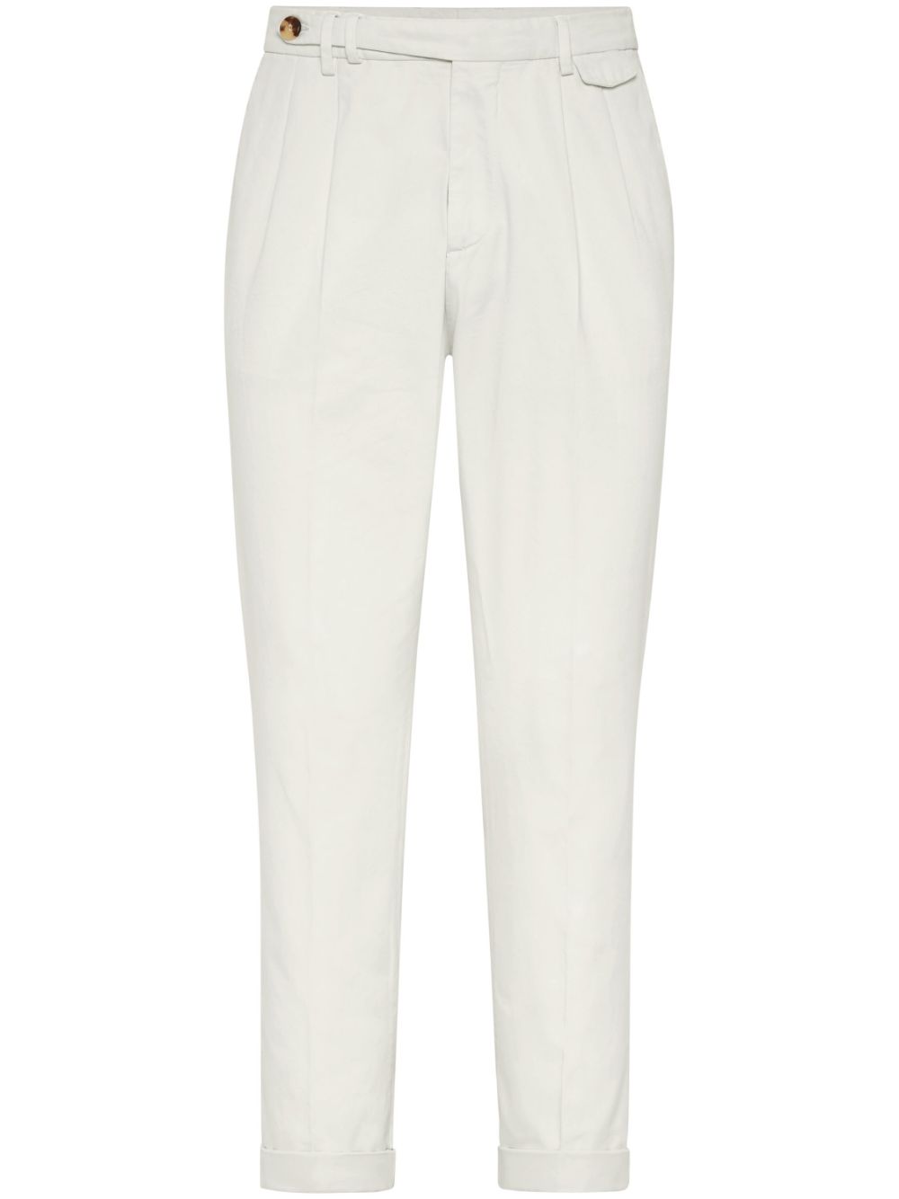 Brunello Cucinelli straight-leg cropped trousers - White von Brunello Cucinelli