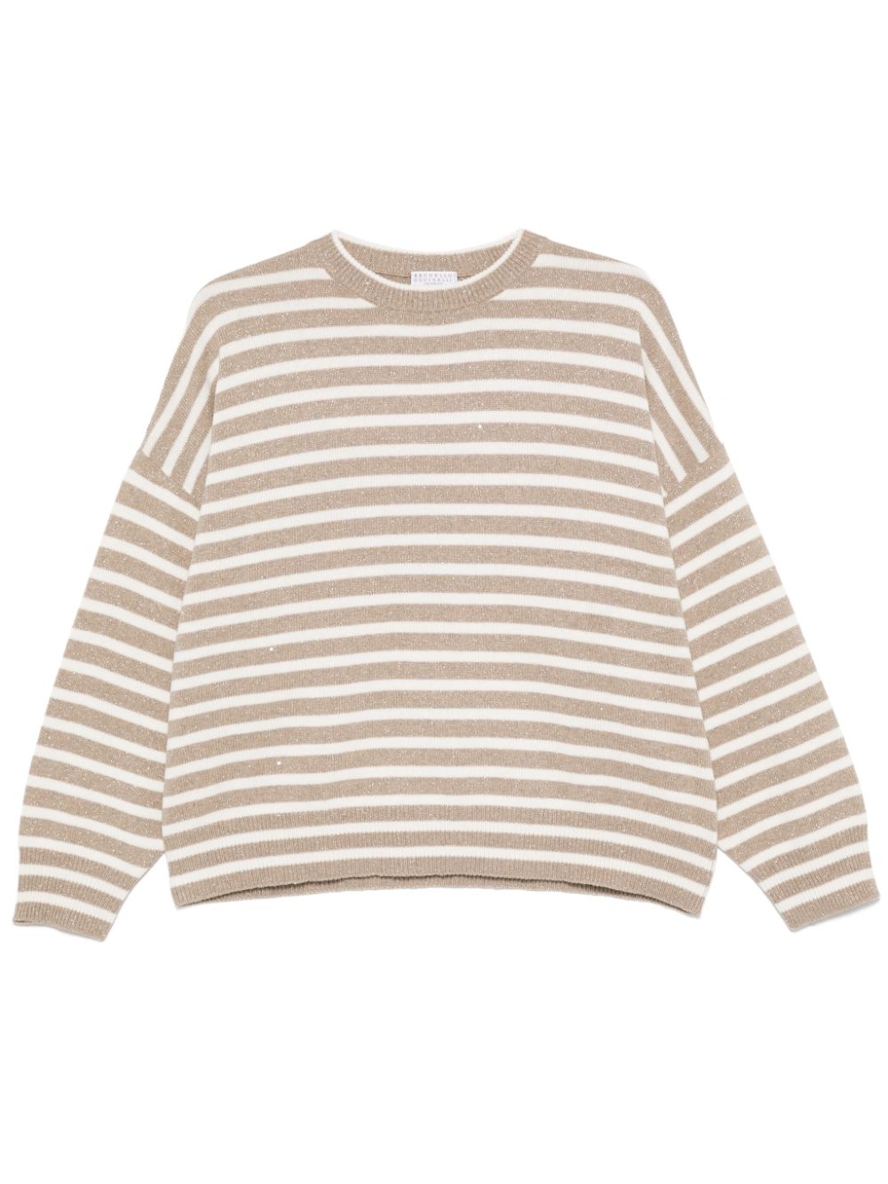 Brunello Cucinelli stripe-pattern jumper - Brown von Brunello Cucinelli