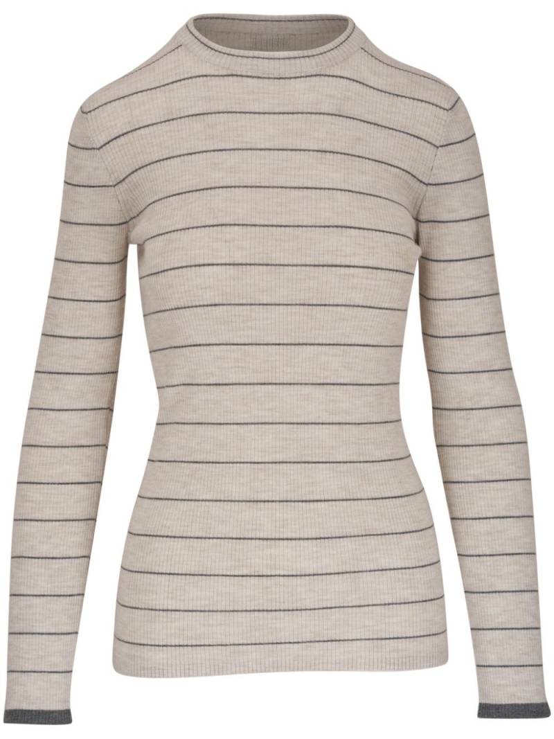 Brunello Cucinelli striped jumper - Neutrals von Brunello Cucinelli