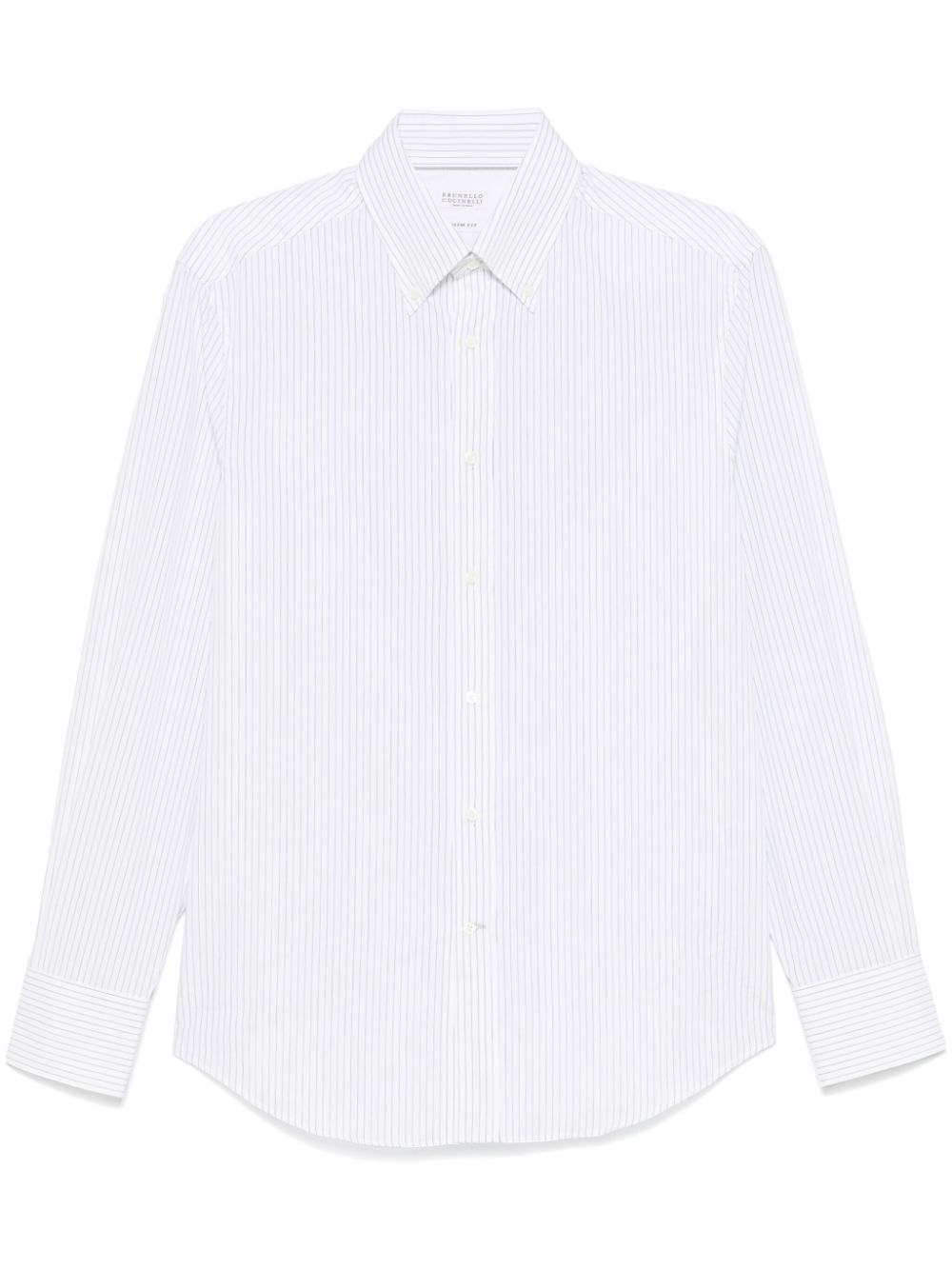 Brunello Cucinelli striped shirt - White von Brunello Cucinelli