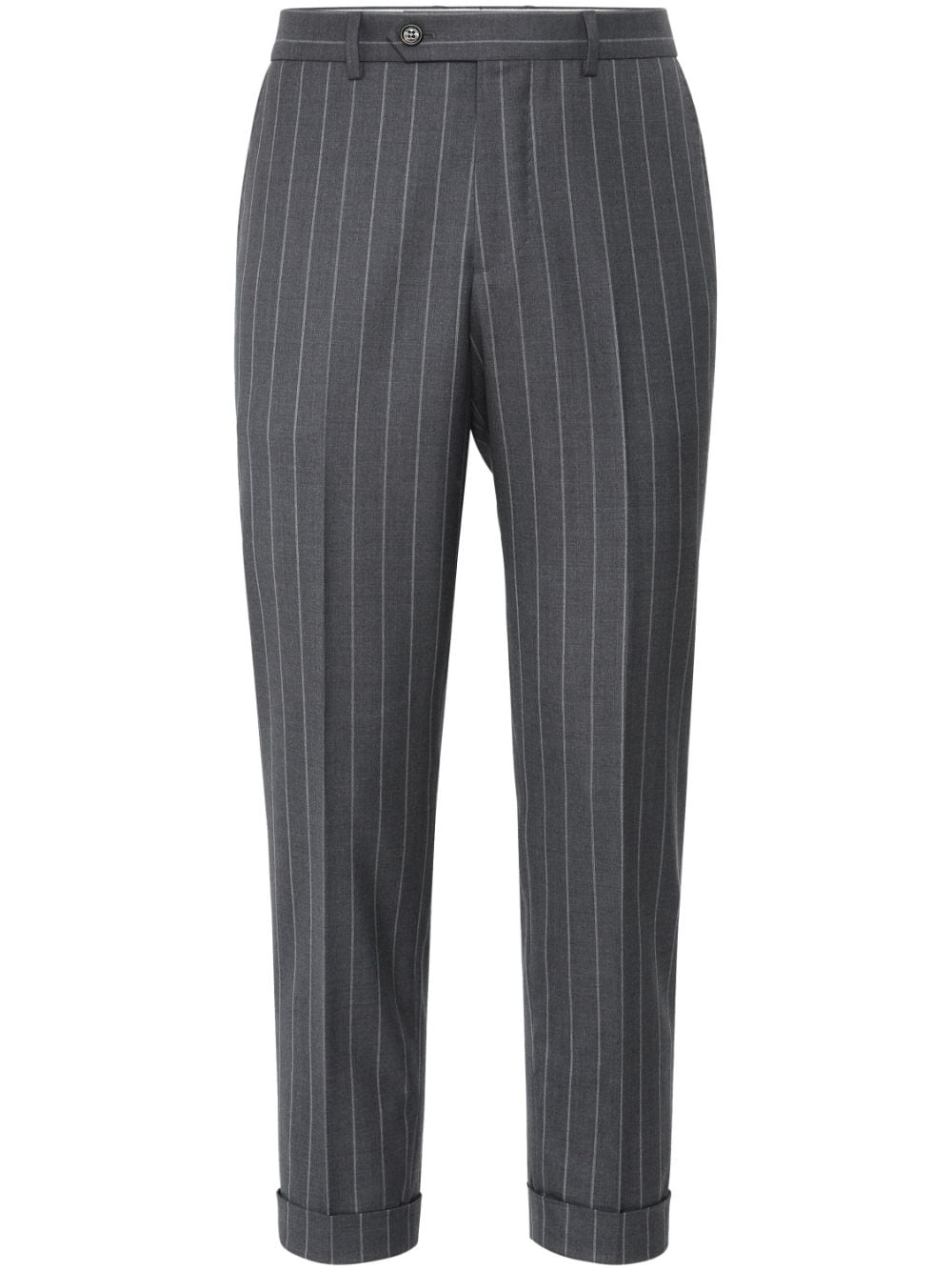 Brunello Cucinelli striped virgin-wool trousers - Grey von Brunello Cucinelli