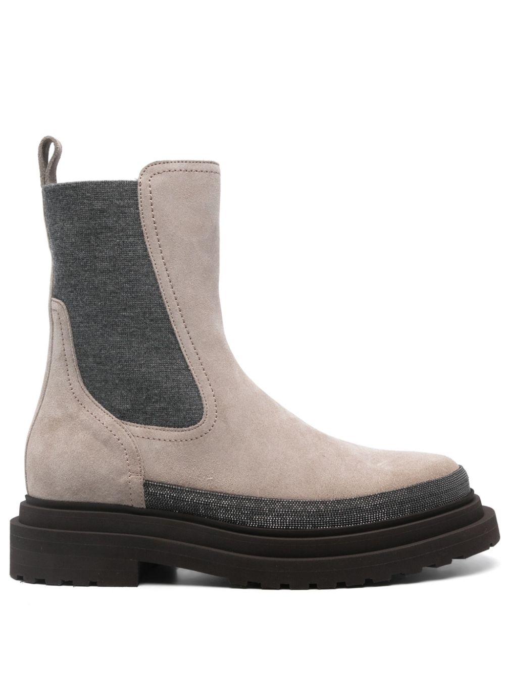 Brunello Cucinelli suede Chelsea boots - Grey von Brunello Cucinelli