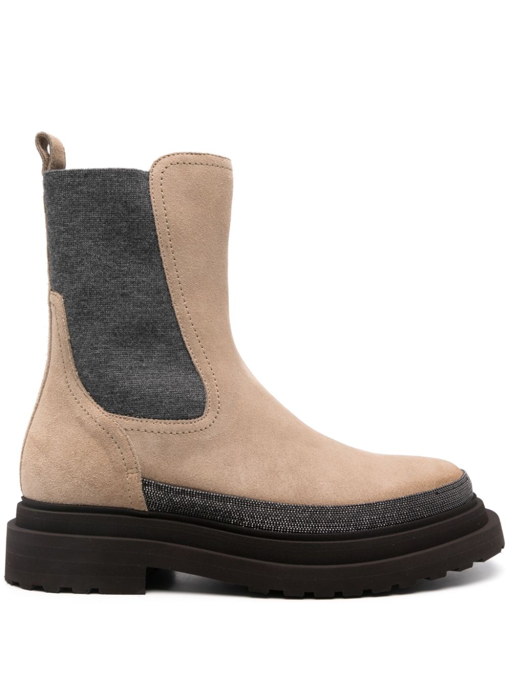 Brunello Cucinelli suede Chelsea boots - Neutrals von Brunello Cucinelli