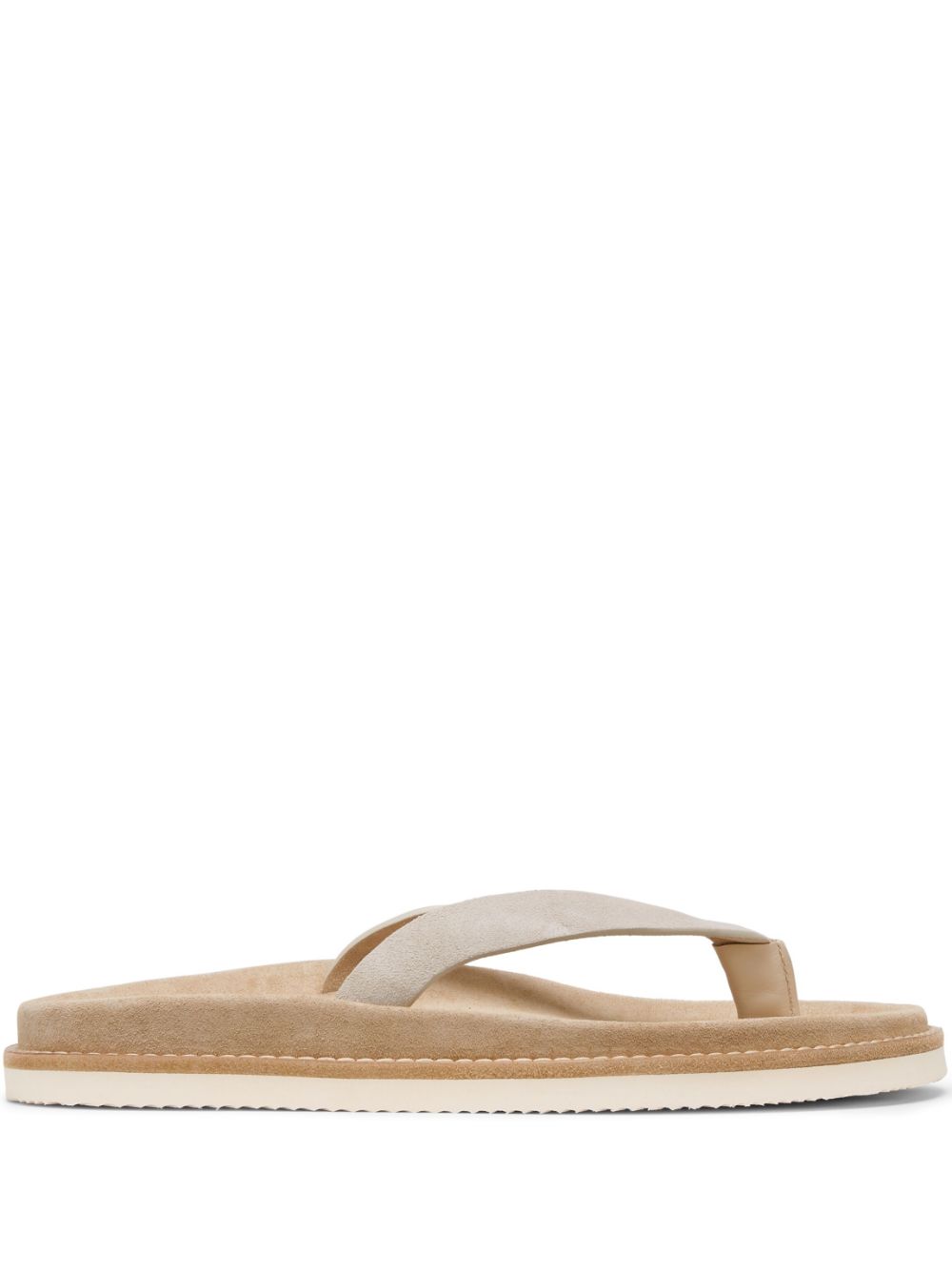 Brunello Cucinelli suede flip flops - Neutrals von Brunello Cucinelli