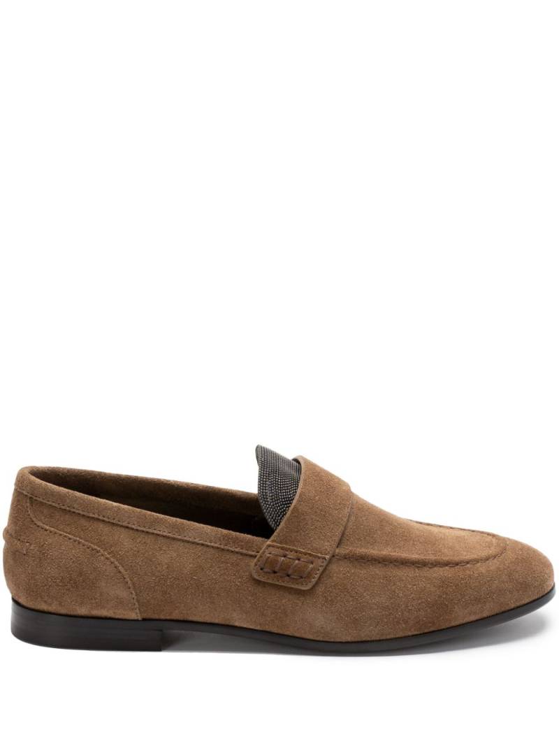 Brunello Cucinelli suede loafers - Brown von Brunello Cucinelli