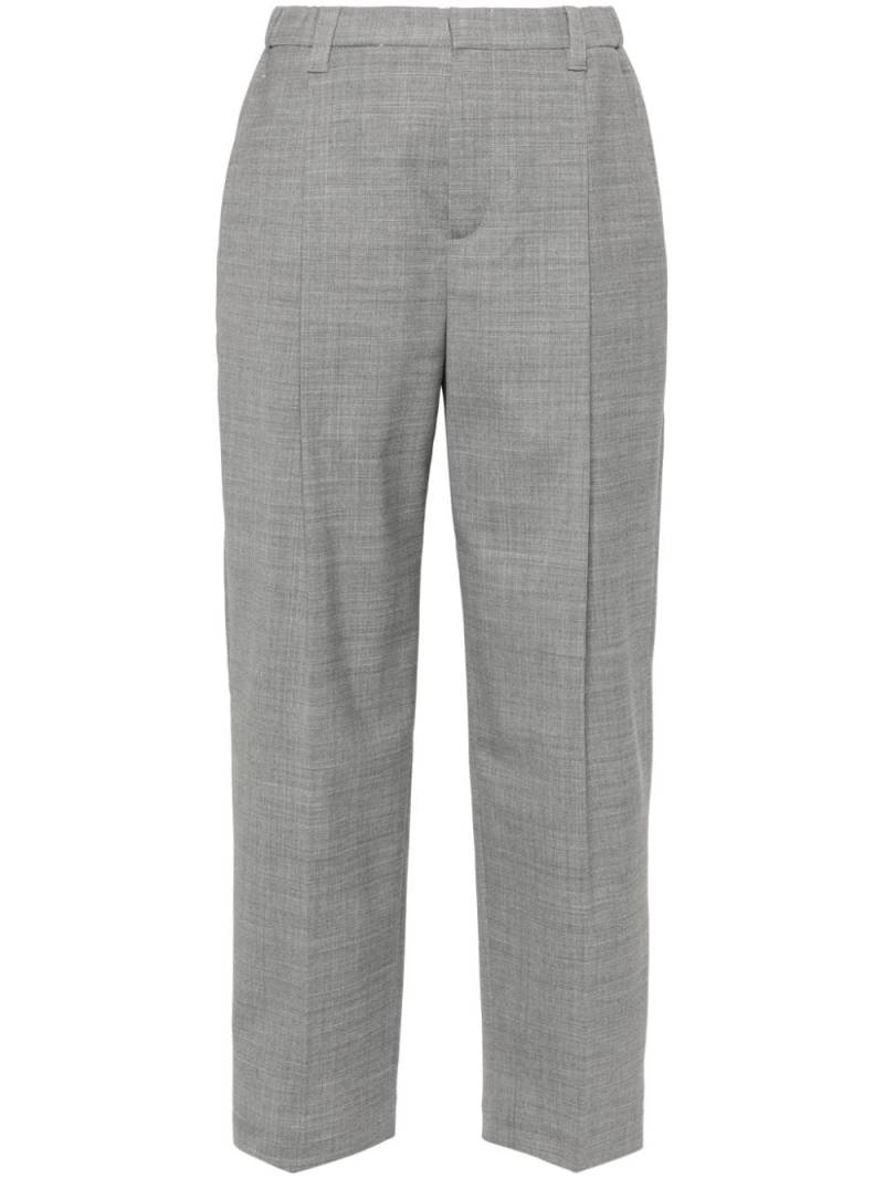 Brunello Cucinelli tailored virgin wool-blend cropped trousers - Grey von Brunello Cucinelli