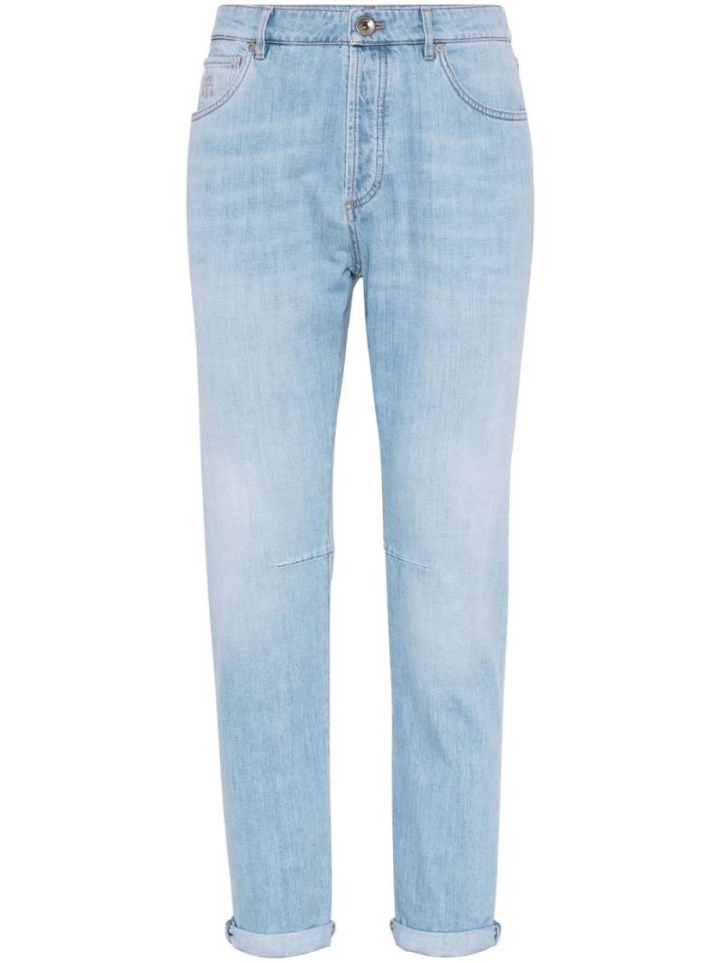 Brunello Cucinelli tapered-leg jeans - Blue von Brunello Cucinelli