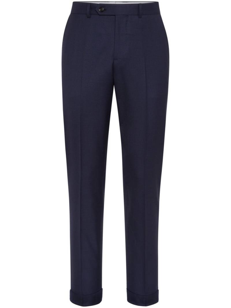 Brunello Cucinelli tapered-leg wool trousers - Blue von Brunello Cucinelli