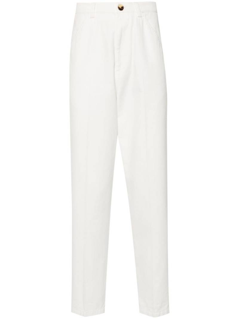 Brunello Cucinelli tapered trousers - White von Brunello Cucinelli