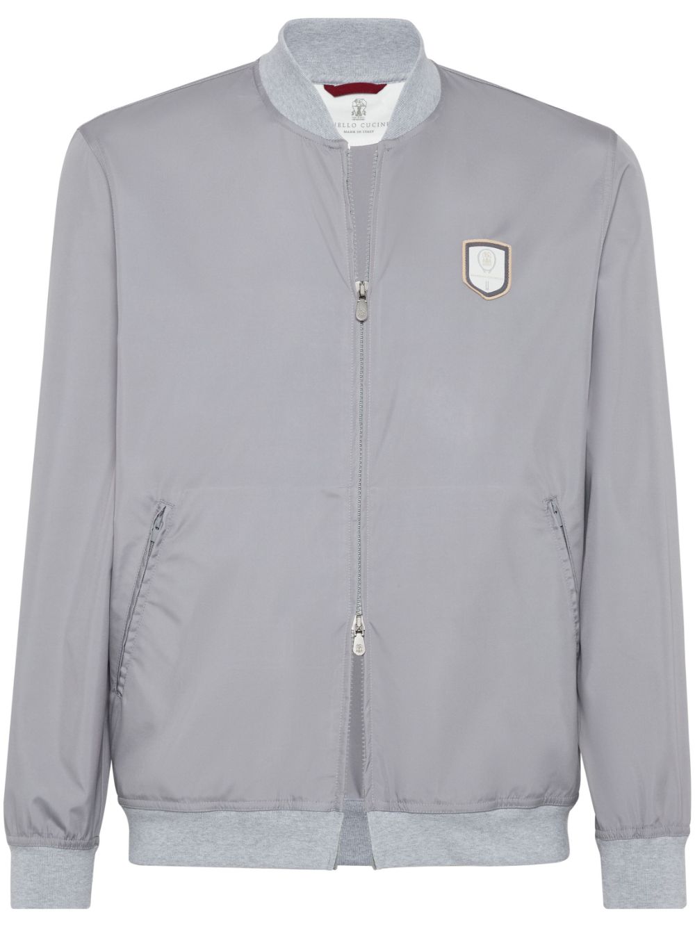 Brunello Cucinelli tennis badge sweatshirt - Grey von Brunello Cucinelli