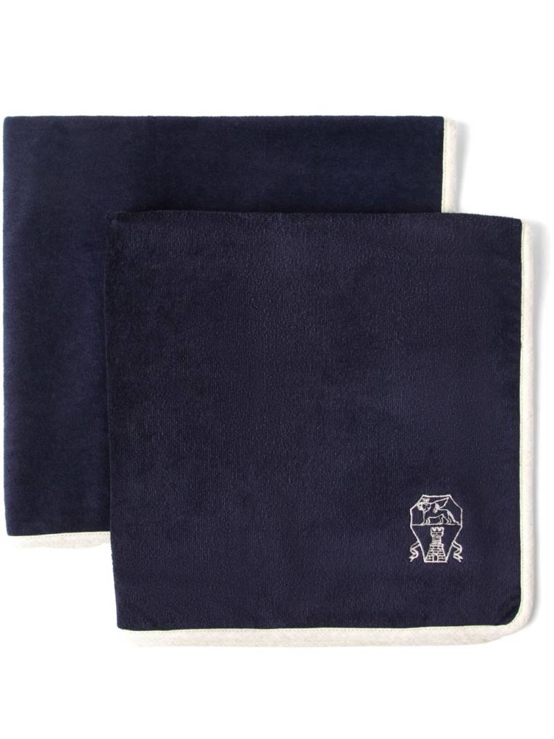 Brunello Cucinelli terry-cloth hand towels (set of two) - Blue von Brunello Cucinelli