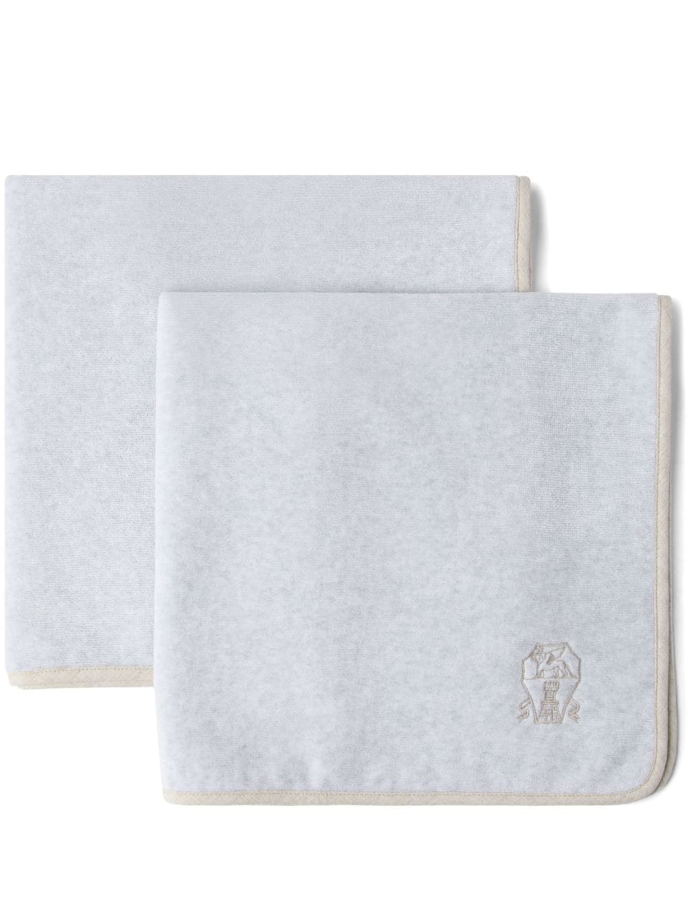 Brunello Cucinelli terry-cloth hand towels (set of two) - Grey von Brunello Cucinelli