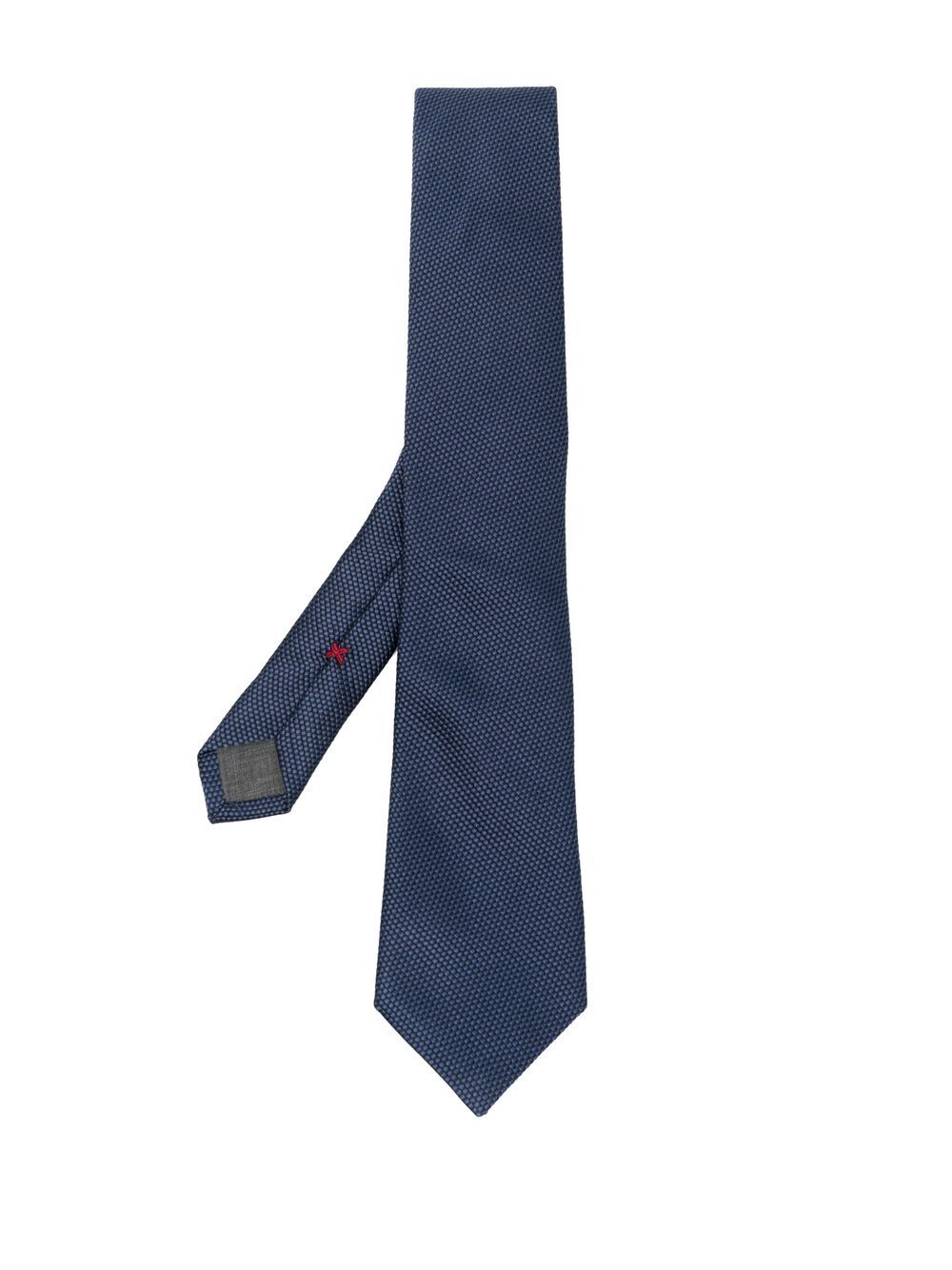 Brunello Cucinelli textured-finish pointed-tip tie - Blue von Brunello Cucinelli