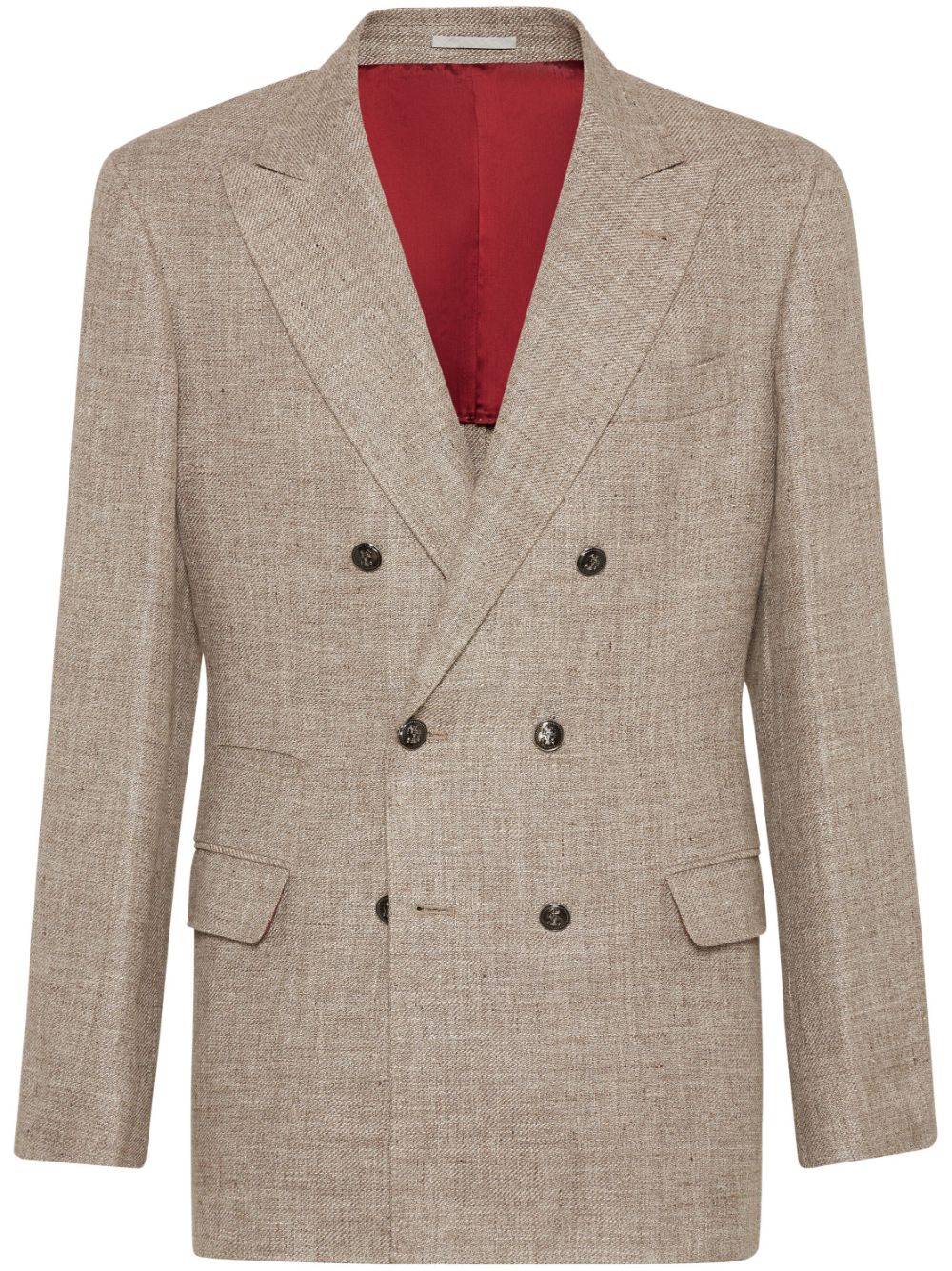 Brunello Cucinelli twill blazer - Grey von Brunello Cucinelli