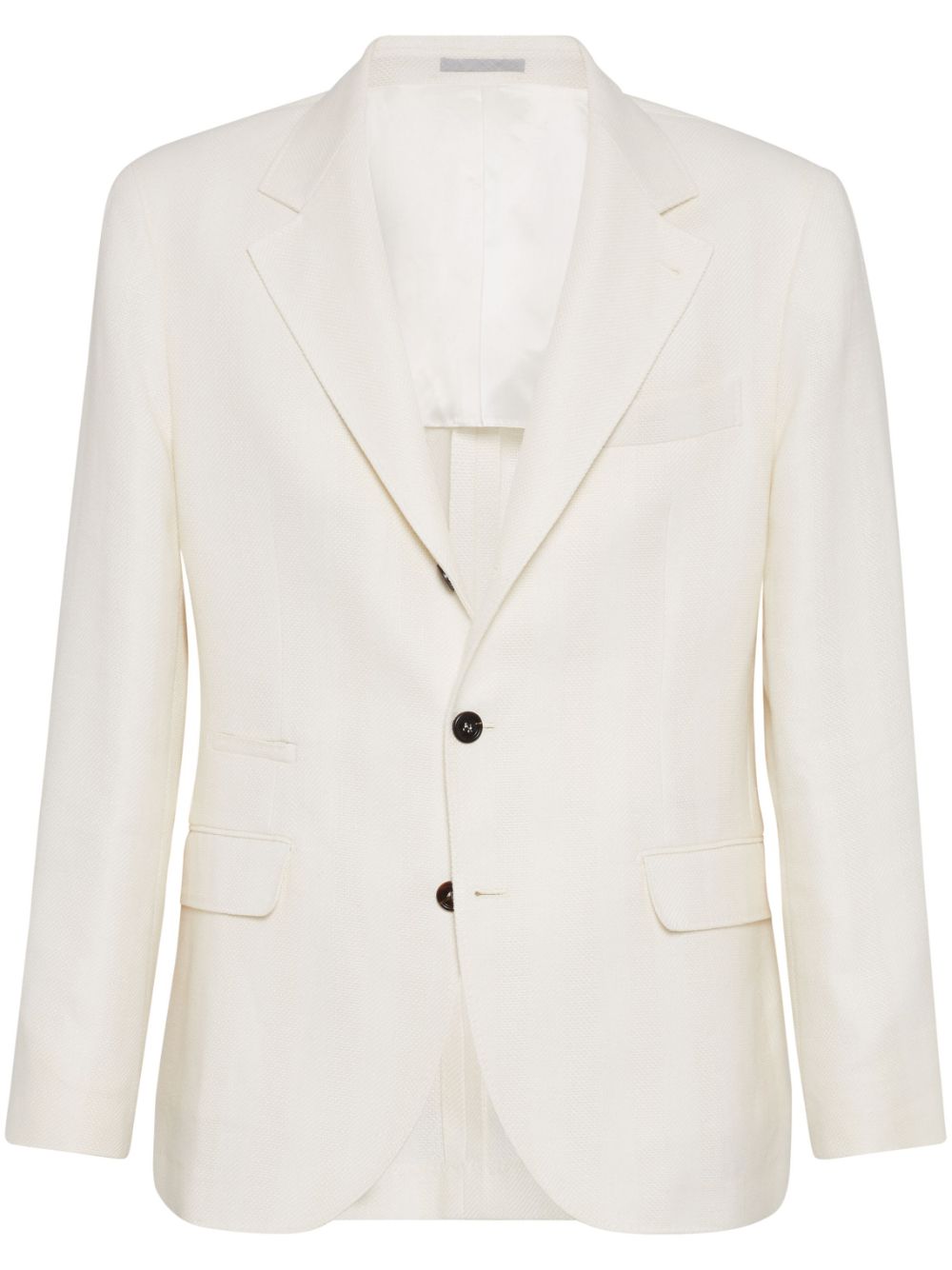 Brunello Cucinelli twill blazer - Neutrals von Brunello Cucinelli