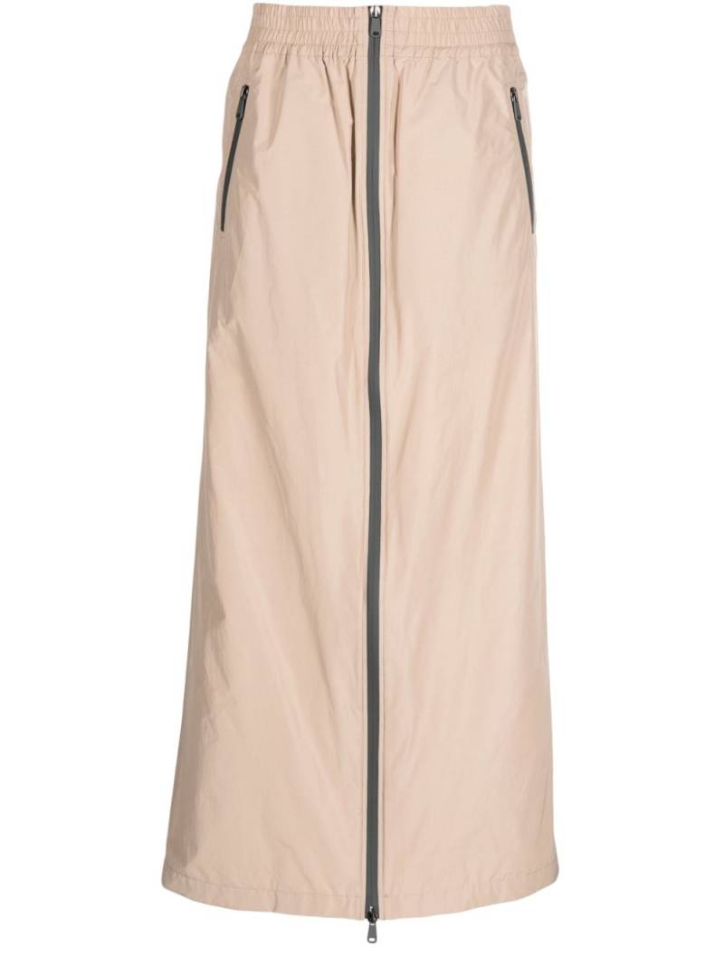 Brunello Cucinelli two-way zip-up maxi skirt - Neutrals von Brunello Cucinelli