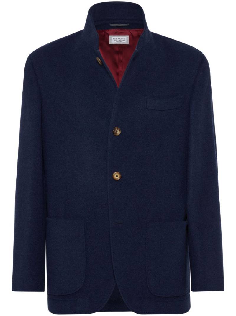 Brunello Cucinelli water-resistant cashmere blazer - Blue von Brunello Cucinelli