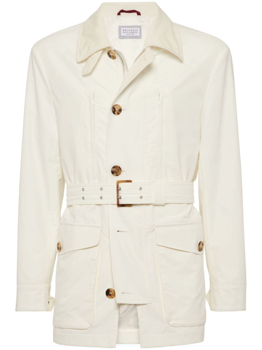 Brunello Cucinelli water-resistant parka jacket - White von Brunello Cucinelli