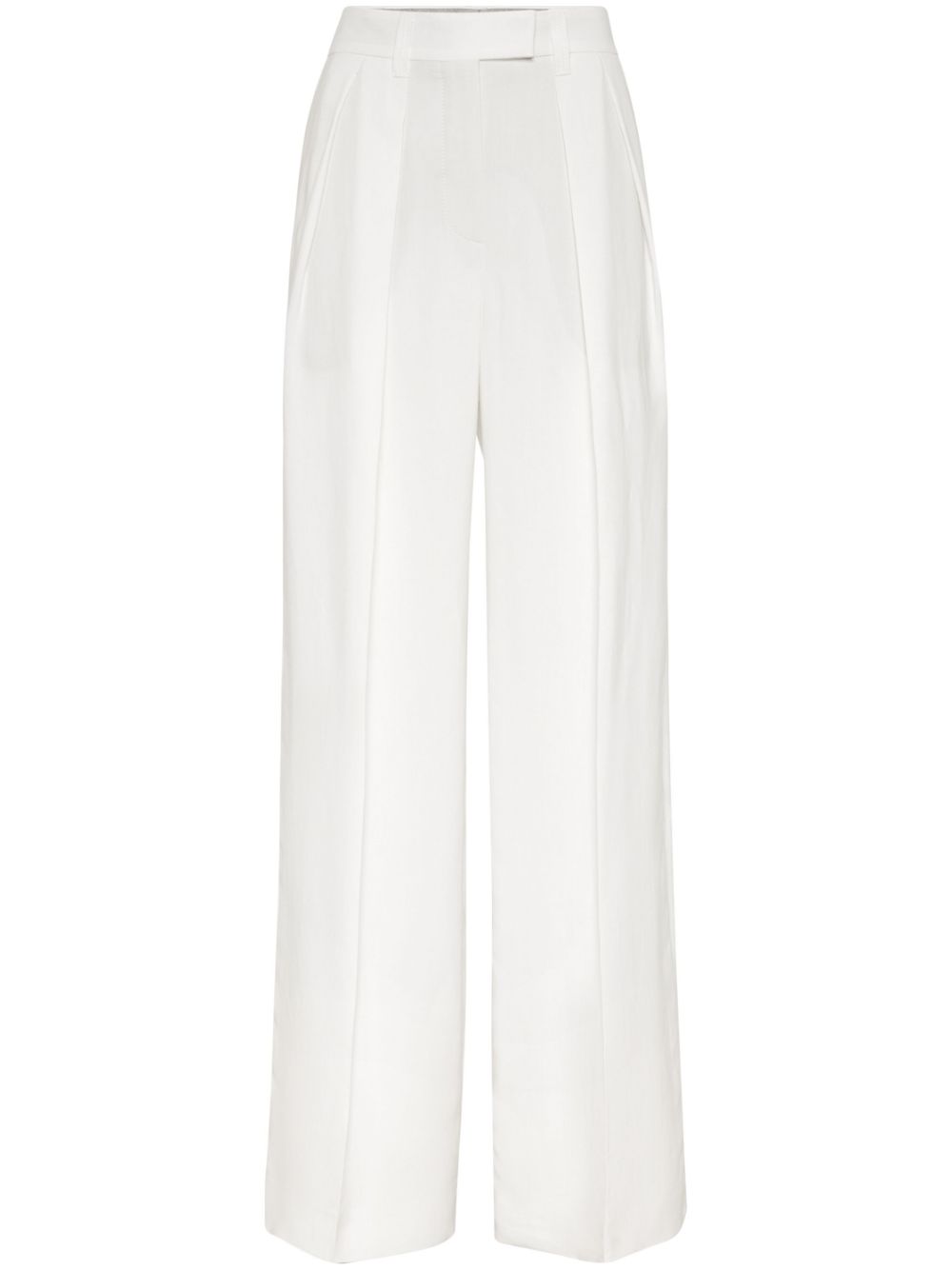 Brunello Cucinelli wide-leg tailored trousers - White von Brunello Cucinelli