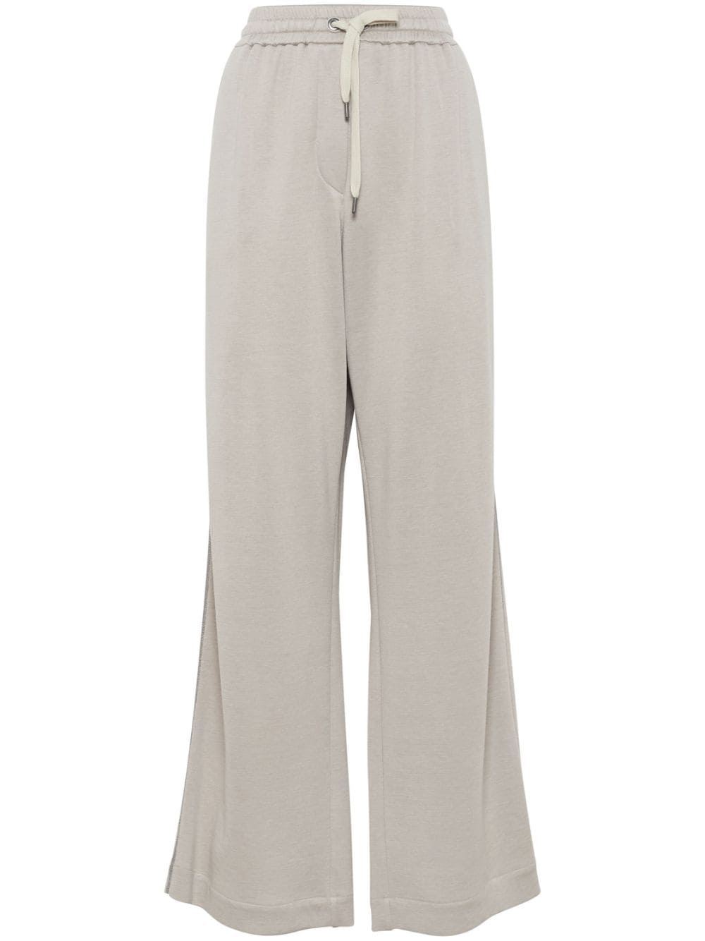 Brunello Cucinelli wide-leg track pants - Neutrals von Brunello Cucinelli