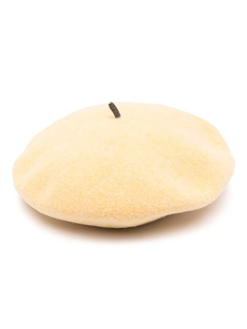 Brunello Cucinelli wool beret - Yellow von Brunello Cucinelli