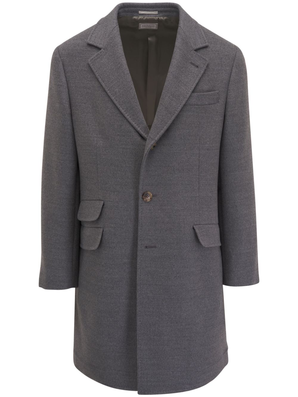 Brunello Cucinelli wool single-breasted coat - Grey von Brunello Cucinelli