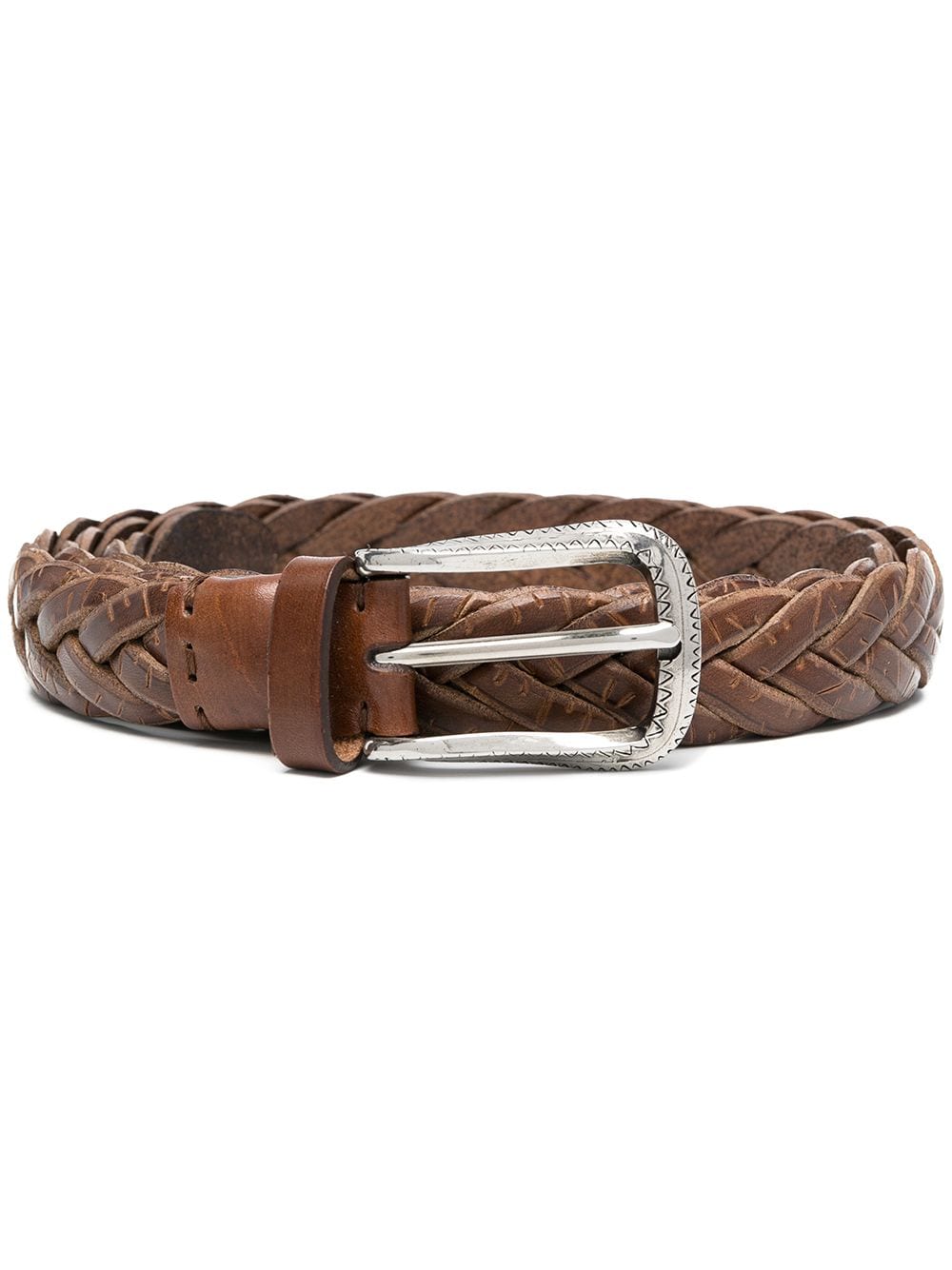 Brunello Cucinelli woven leather belt - Brown von Brunello Cucinelli