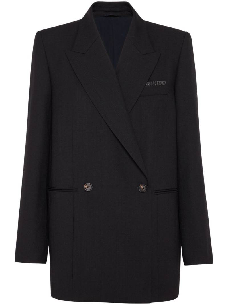 Brunello Cucinelli woven wool jacket - Black von Brunello Cucinelli