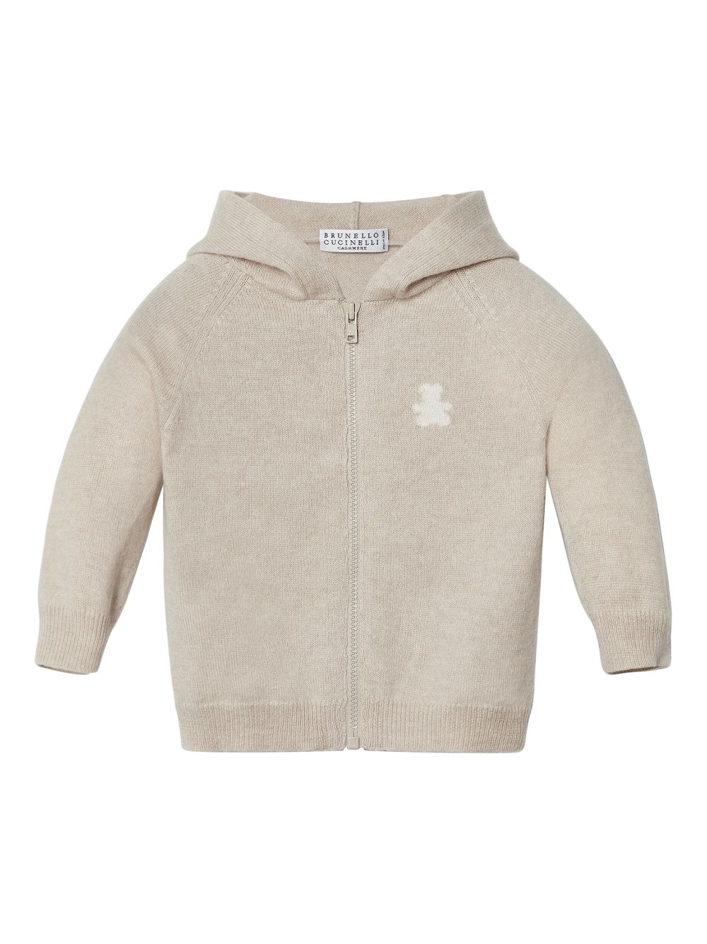 Brunello Cucinelli Kids zip-up cashmere cardigan - Neutrals von Brunello Cucinelli Kids