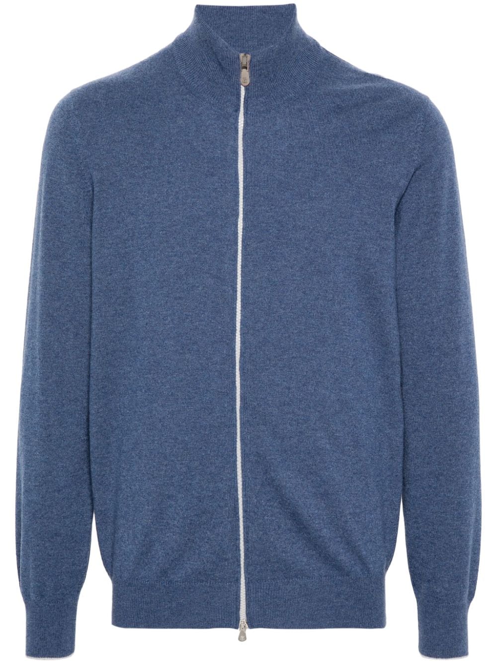 Brunello Cucinelli zip-up cashmere jumper - Blue von Brunello Cucinelli