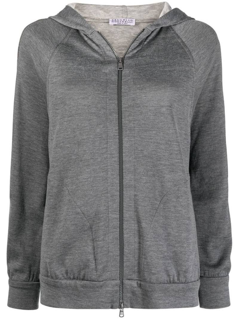 Brunello Cucinelli zip-up hoodie - Grey von Brunello Cucinelli