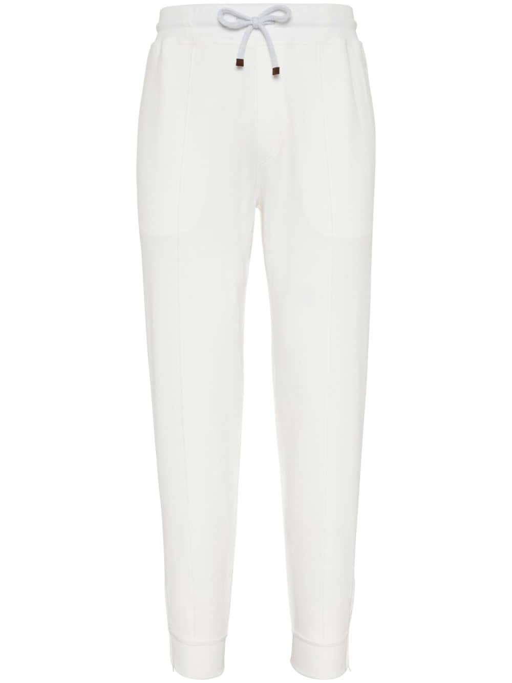 Brunello Cucinelli cotton-blend track pants - White von Brunello Cucinelli