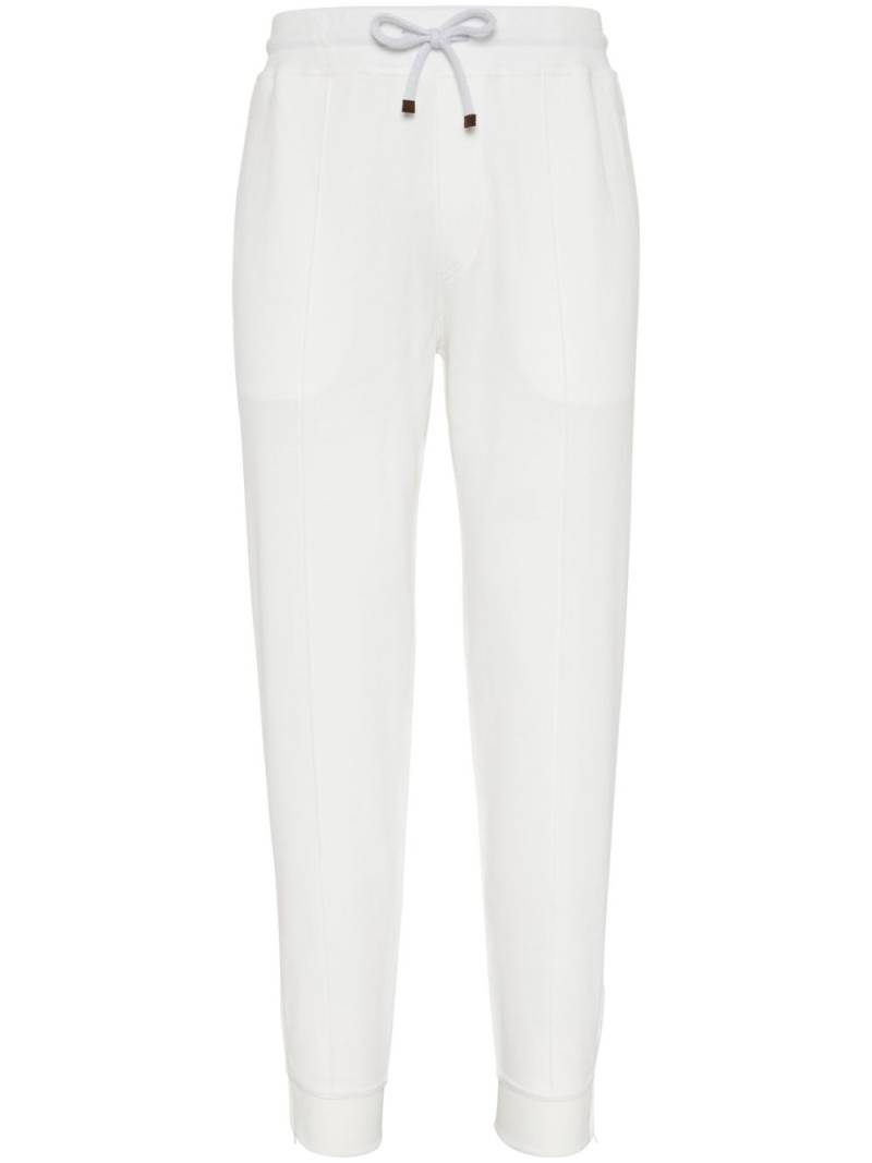 Brunello Cucinelli cotton-blend track pants - White von Brunello Cucinelli