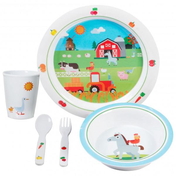 Brunner - Kid Set Farm Boy 3+ - Geschirr-Set Gr 5 Pieces weiß von Brunner