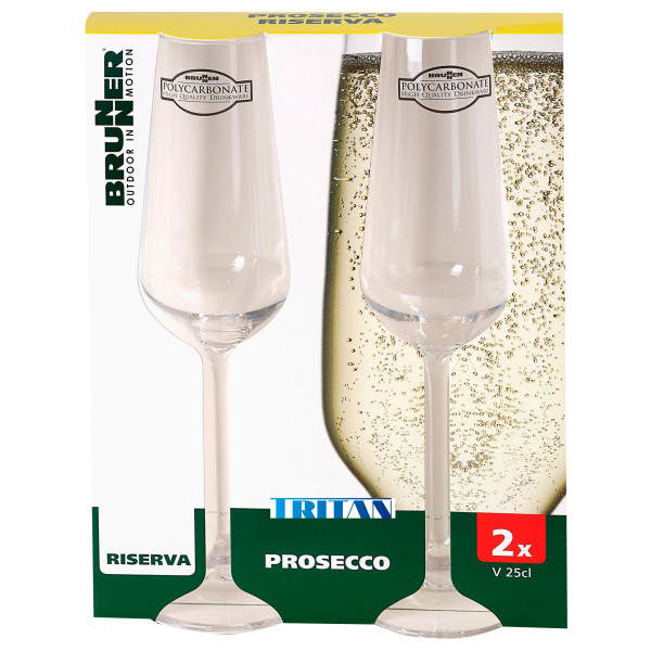 Brunner - Set Prosecco Riserva - Becher Gr 25 cl weiß von Brunner