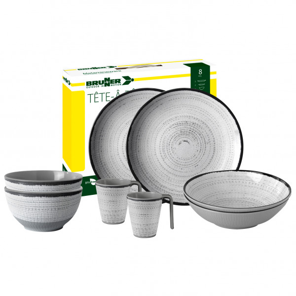 Brunner - Set Tête-À-Tête - Geschirr-Set Gr One Size grau von Brunner