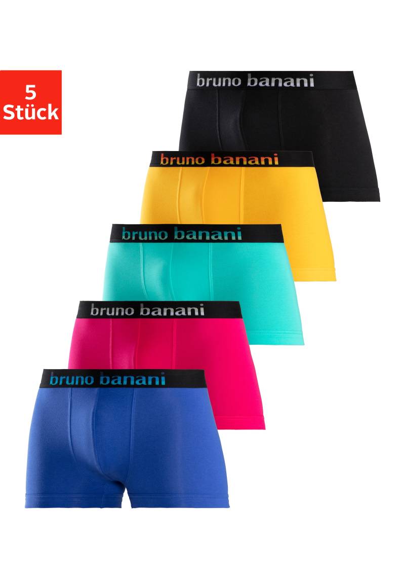 Bruno Banani Boxer, (Packung, 5 St.), mit Streifen Logo Webbund von Bruno Banani