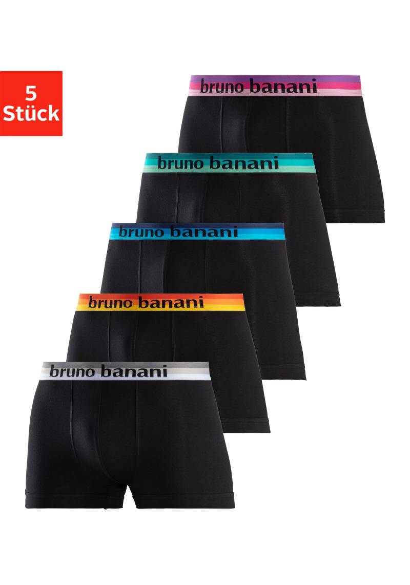 Bruno Banani Boxer, (Packung, 5 St.), mit Streifen Logo Webbund von Bruno Banani