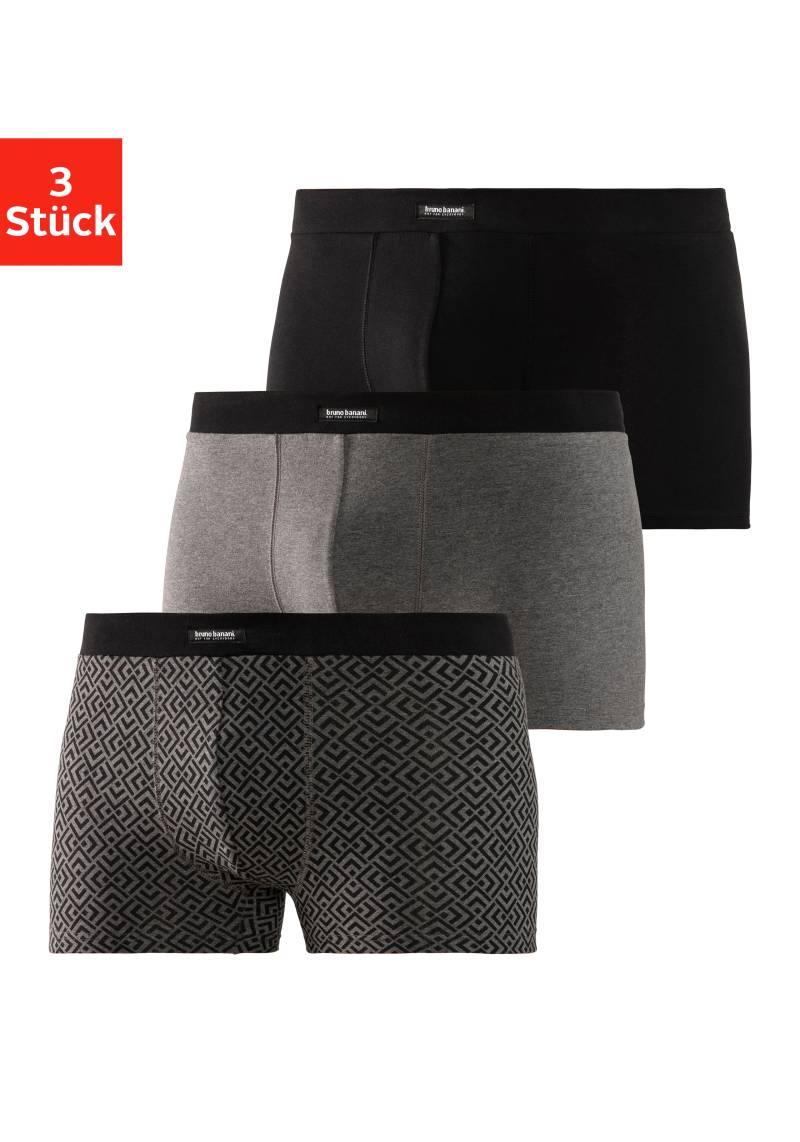 Bruno Banani Boxer, (Packung, 3 St.), 1x mit modischem Druck von Bruno Banani