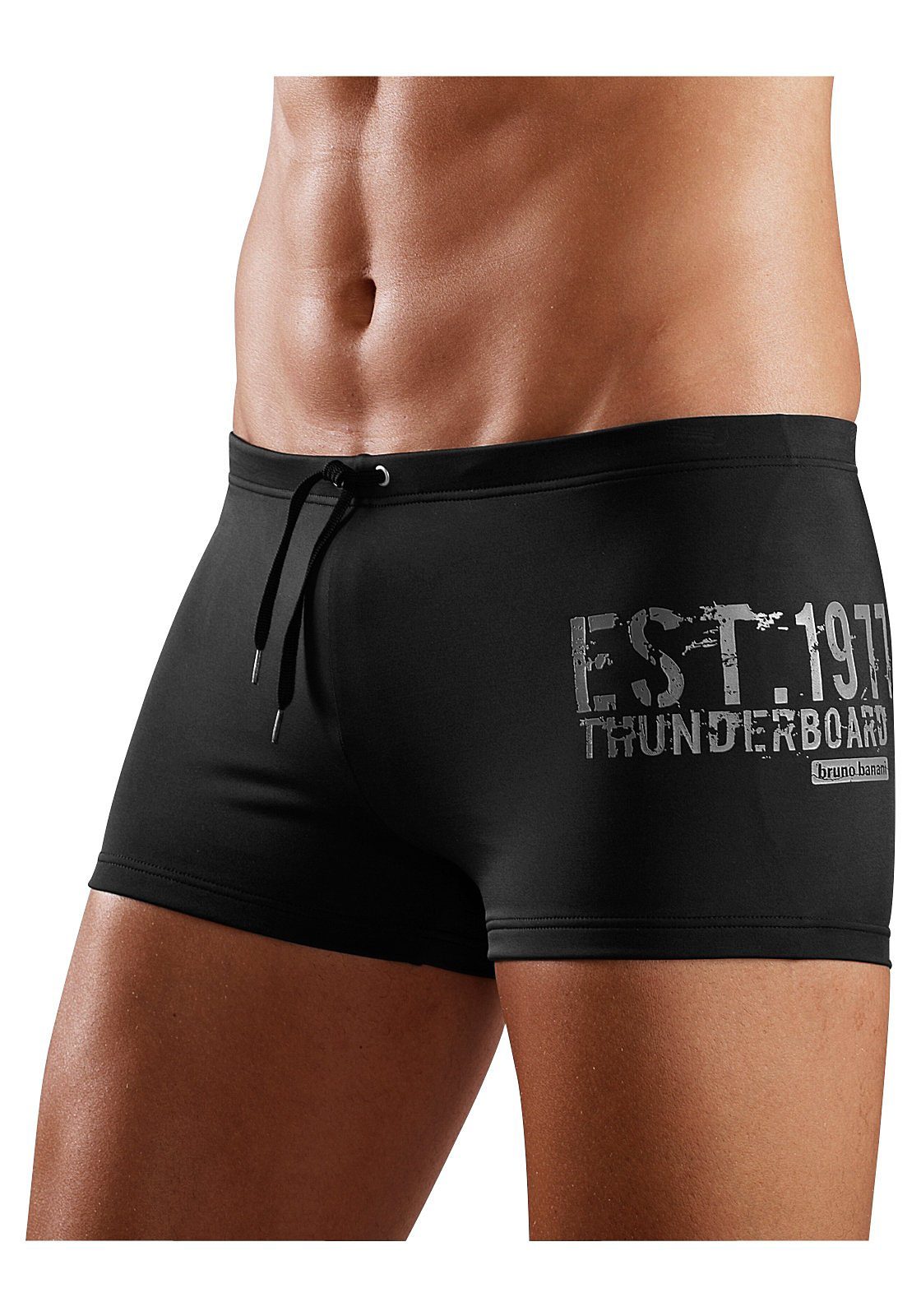 Bruno Banani Boxer-Badehose, mit seitlichem Print Bruno Banani Boxer-Badehose, mit seitlichem Print von Bruno Banani
