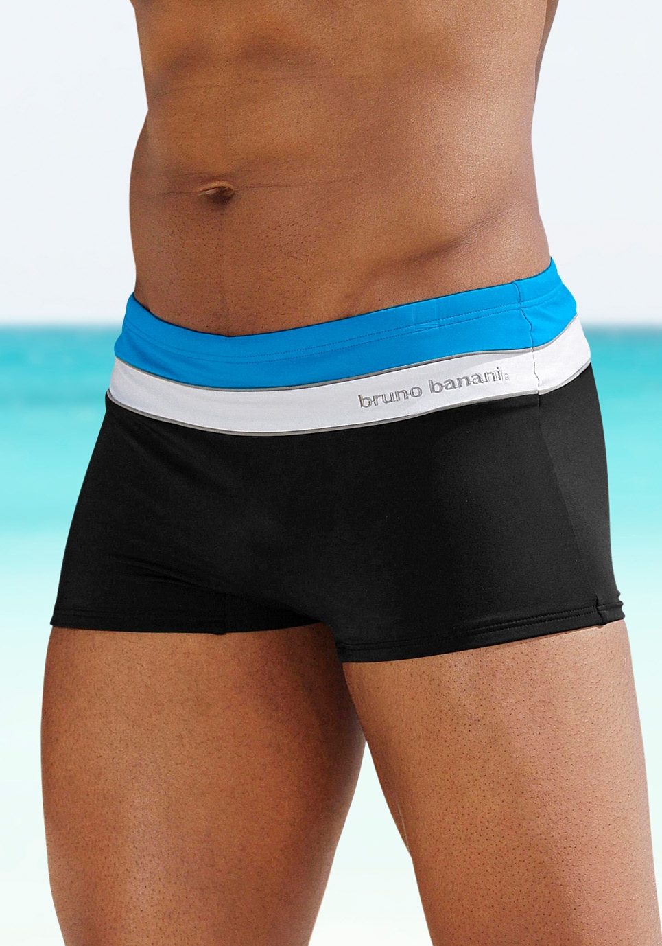 Bruno Banani Boxer-Badehose, mit Kontraststreifen Bruno Banani Boxer-Badehose, mit Kontraststreifen von Bruno Banani