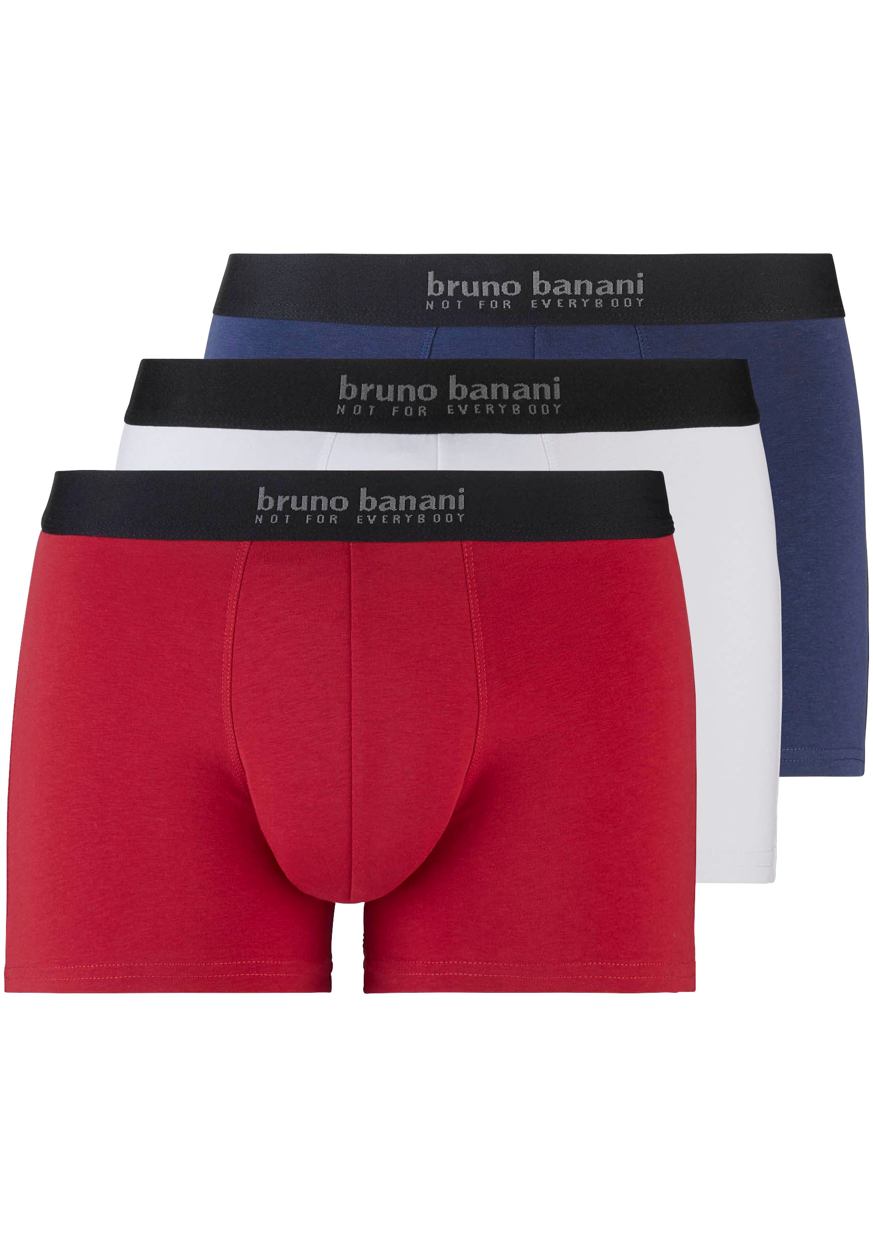 Bruno Banani Boxershorts »Short 3Pack Energy Cotton«, (3er Pack), mit Schriftzug am Bund von Bruno Banani