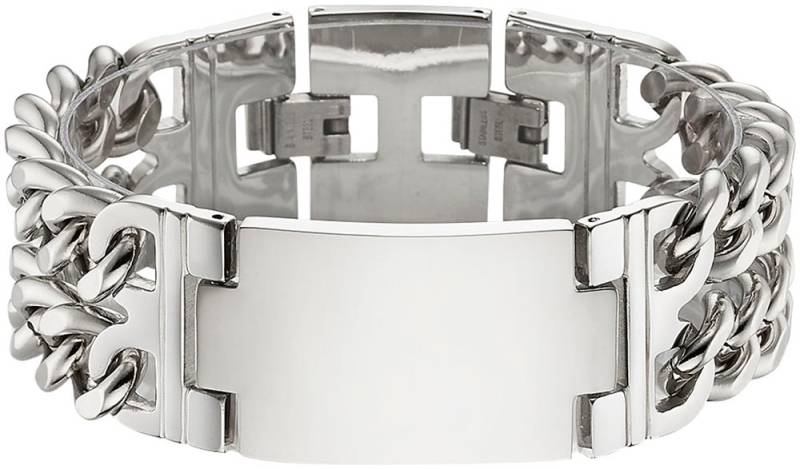 Bruno Banani Edelstahlarmband »Schmuck Geschenk Armband Doppel-Panzerkette, B4108B/20/00/21« von Bruno Banani