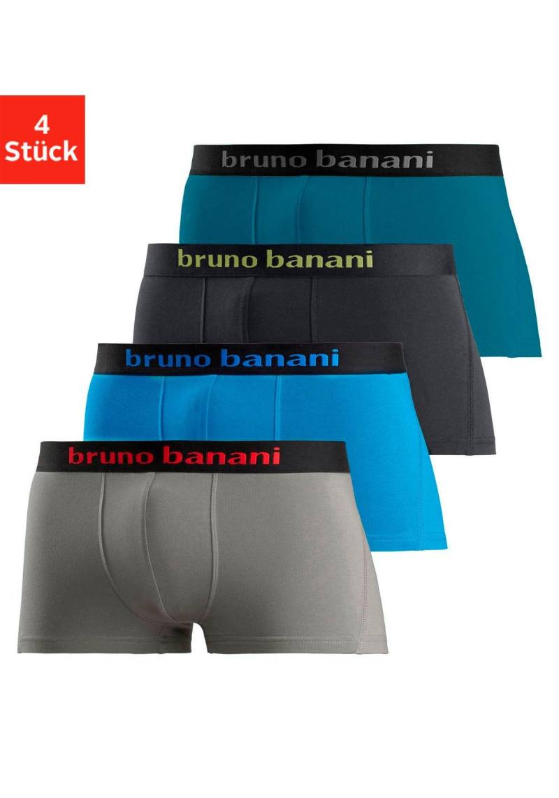 Bruno Banani Hipster, (Packung, 4 St.), knapp sitzende Boxershorts mit Logo Webbund aus Baumwollmischung von Bruno Banani