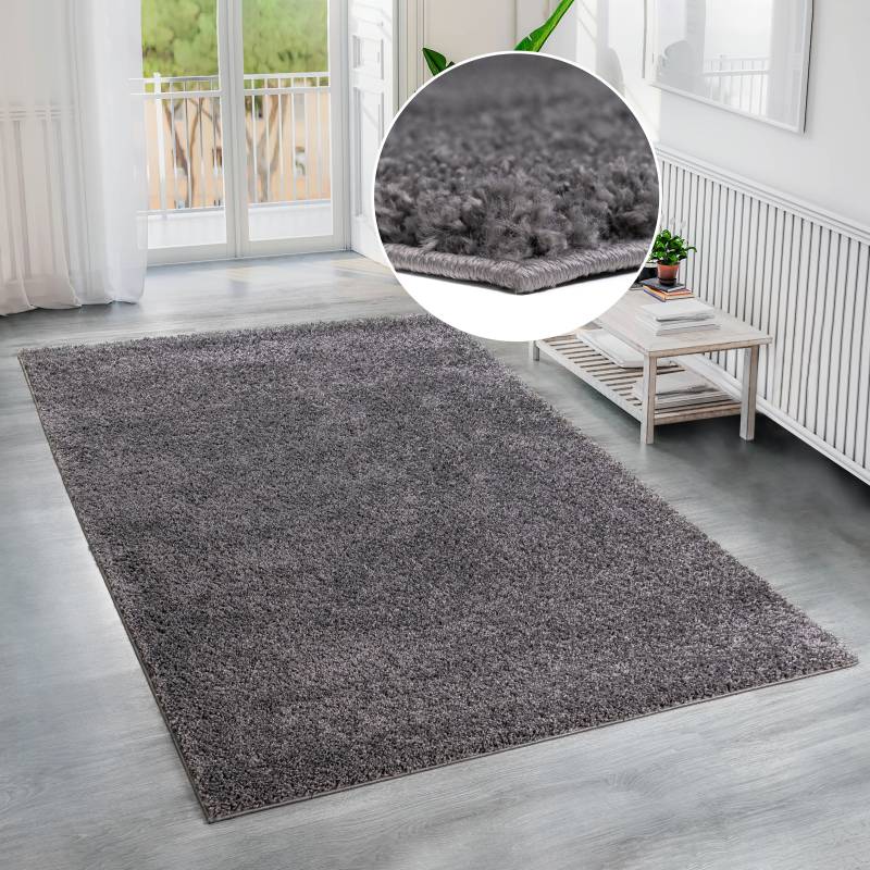 Bruno Banani Hochflor-Teppich »Shaggy Soft«, rechteckig, 30 mm Höhe, gewebt, Uni Farben, besonders weich und kuschelig von Bruno Banani