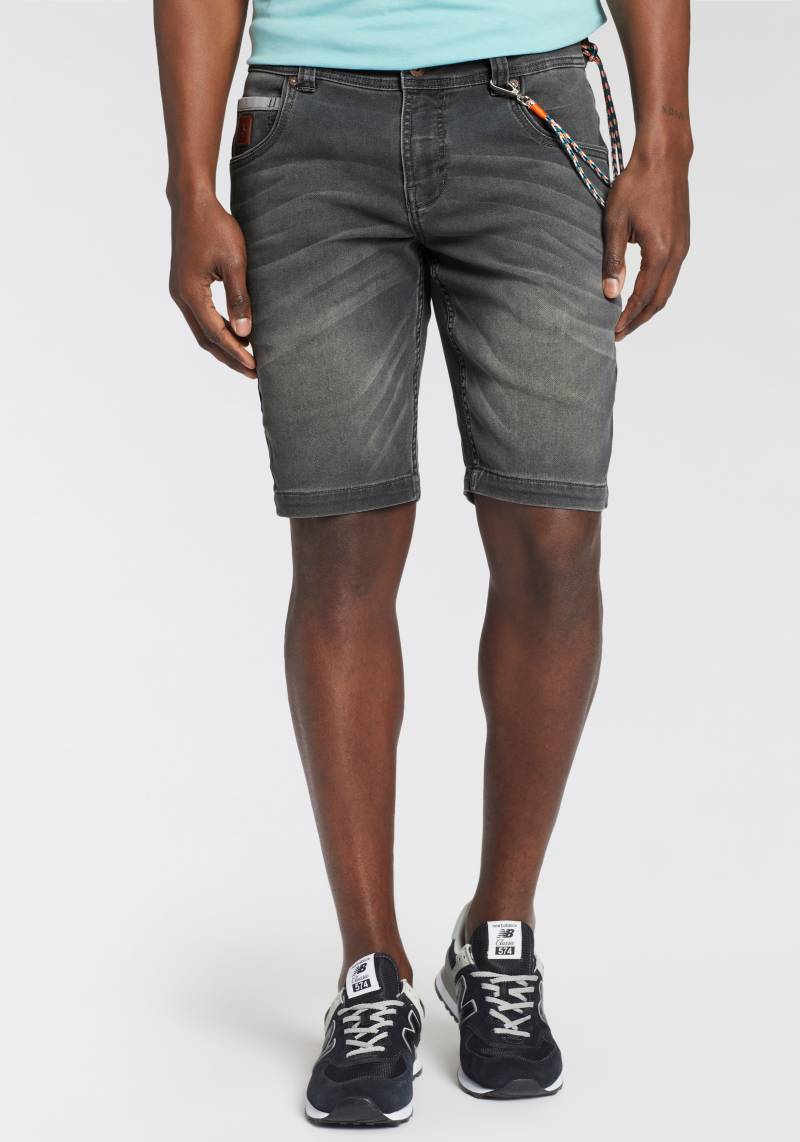 Bruno Banani Jeansshorts, (Set, 2 tlg., mit Band), bequemer Sitz, gerade Beinform, mit praktischen Taschen von Bruno Banani