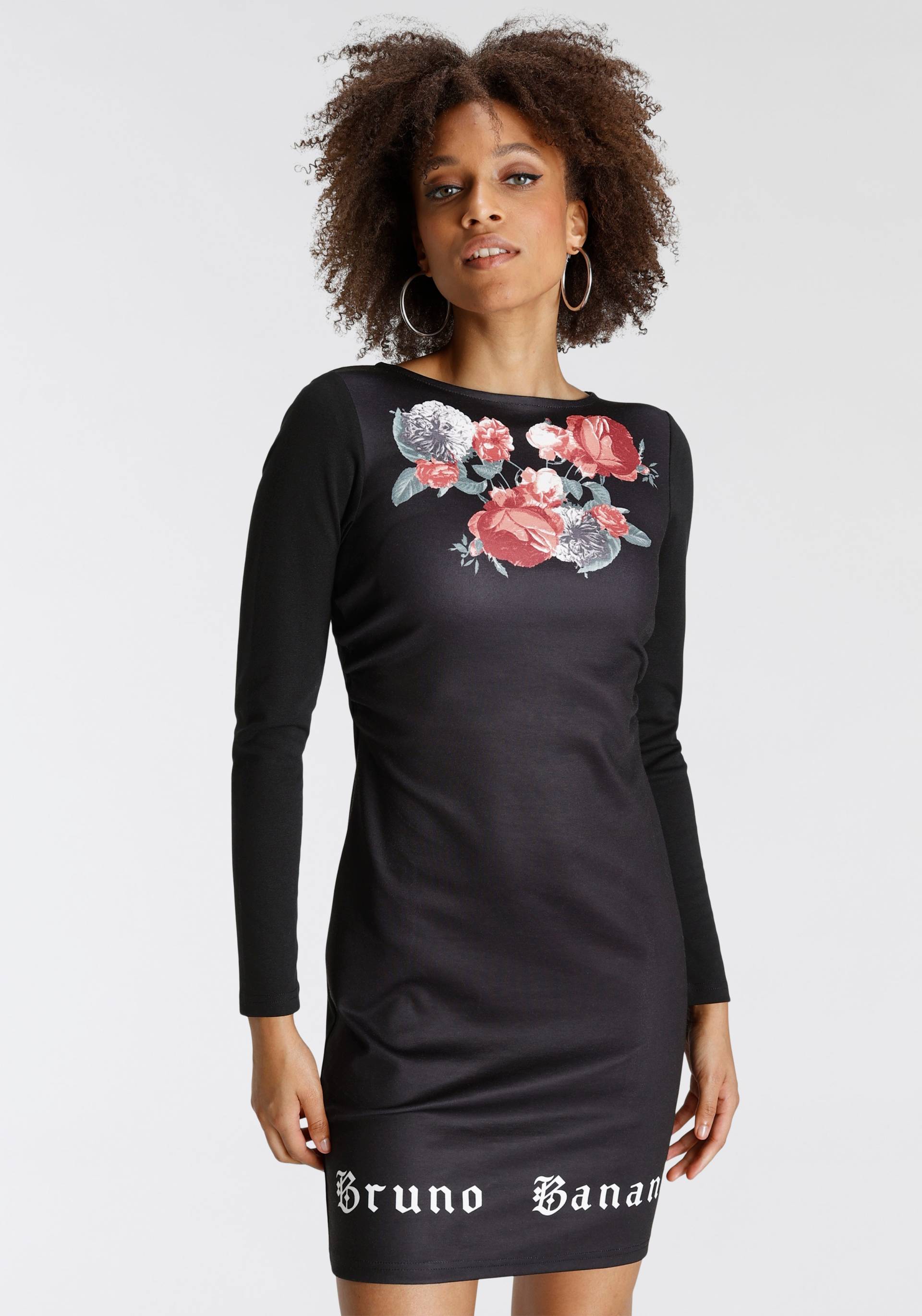 Bruno Banani Jerseykleid, Rosendruck NEUE KOLLEKTION von Bruno Banani