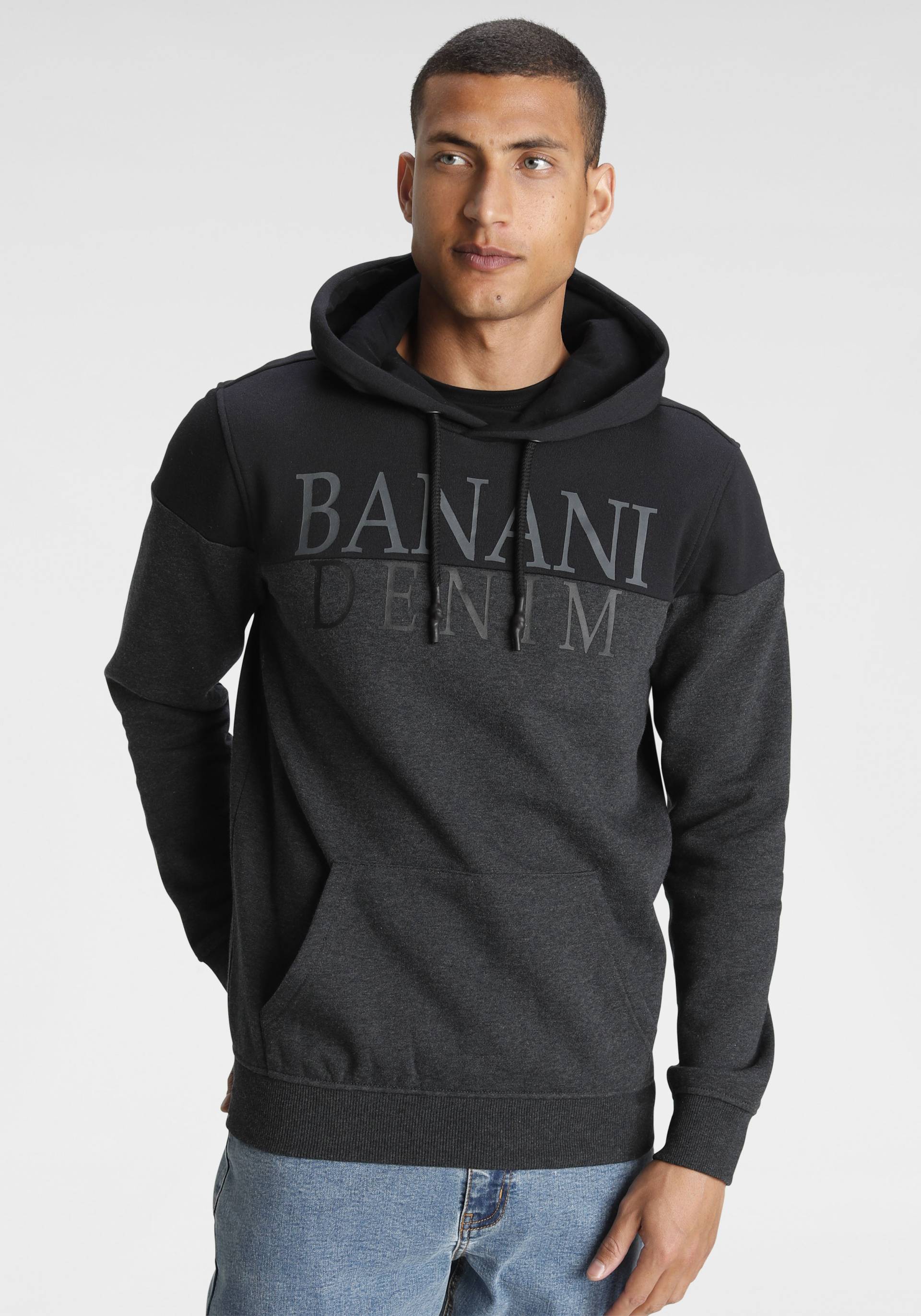 Bruno Banani Kapuzensweatshirt, Langarm, bedruckt und meliert, aus Baumwollmischung Bruno Banani Kapuzensweatshirt, Langarm, bedruckt und meliert, aus Baumwollmischung von Bruno Banani